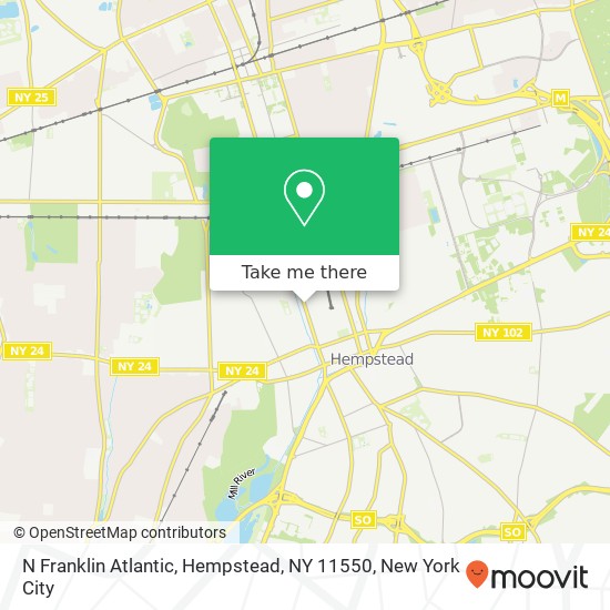 Mapa de N Franklin Atlantic, Hempstead, NY 11550