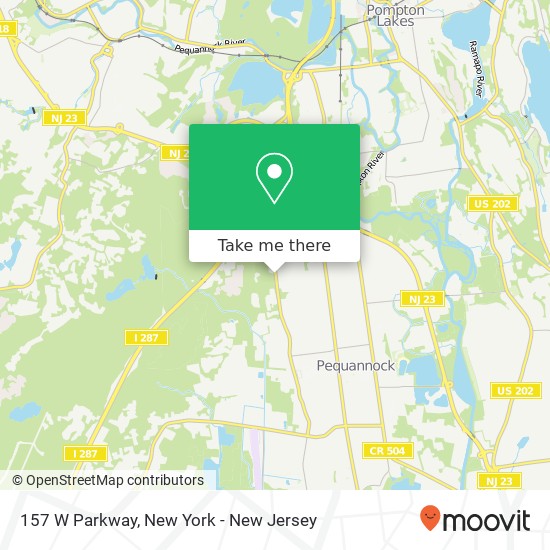 Mapa de 157 W Parkway, Pompton Plains, NJ 07444