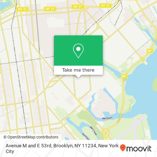 Mapa de Avenue M and E 53rd, Brooklyn, NY 11234