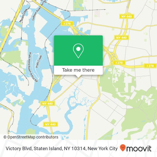 Mapa de Victory Blvd, Staten Island, NY 10314