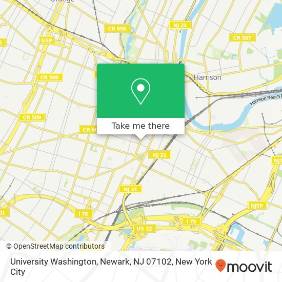 University Washington, Newark, NJ 07102 map