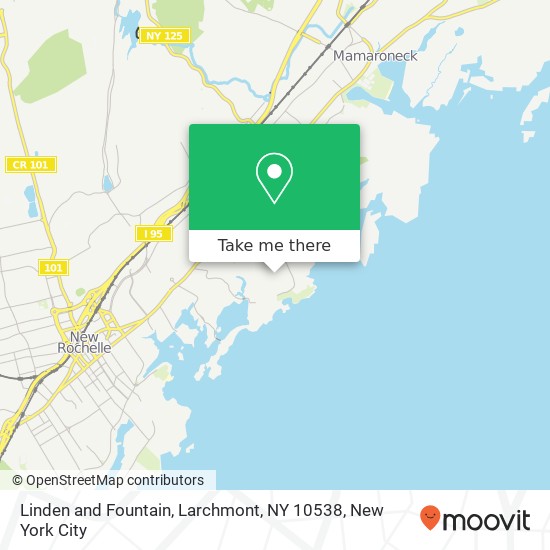 Mapa de Linden and Fountain, Larchmont, NY 10538