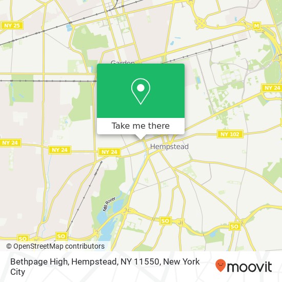 Mapa de Bethpage High, Hempstead, NY 11550