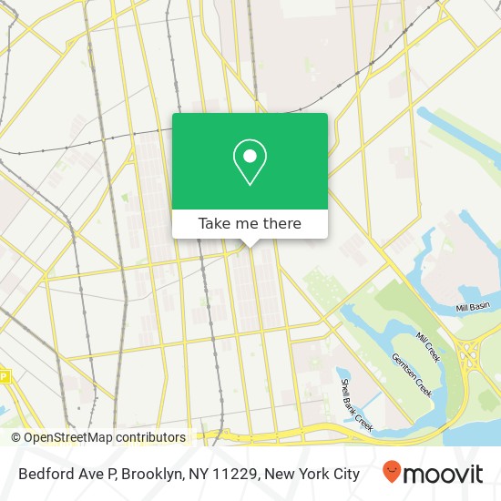 Mapa de Bedford Ave P, Brooklyn, NY 11229