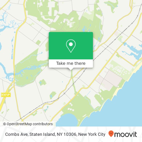 Mapa de Combs Ave, Staten Island, NY 10306