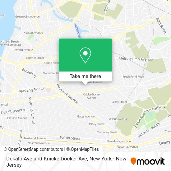 Mapa de Dekalb Ave and Knickerbocker Ave