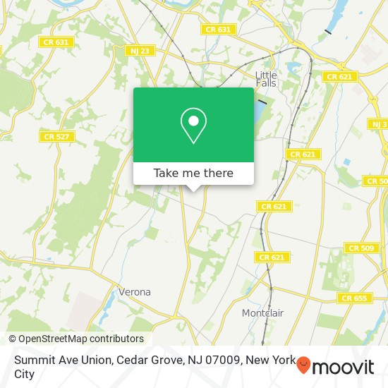 Summit Ave Union, Cedar Grove, NJ 07009 map