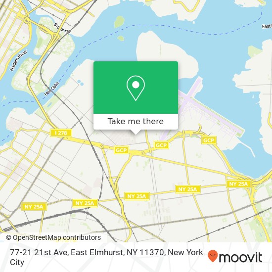 Mapa de 77-21 21st Ave, East Elmhurst, NY 11370
