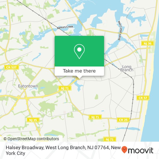 Mapa de Halsey Broadway, West Long Branch, NJ 07764