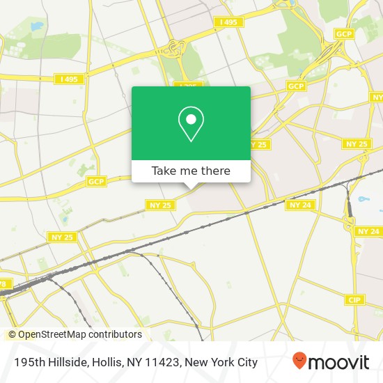 Mapa de 195th Hillside, Hollis, NY 11423