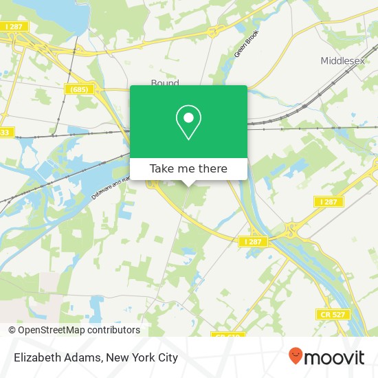 Mapa de Elizabeth Adams, Somerset, NJ 08873