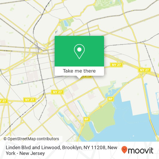 Mapa de Linden Blvd and Linwood, Brooklyn, NY 11208