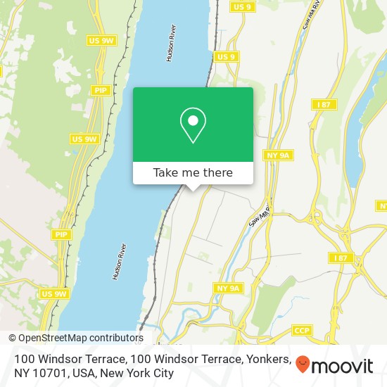 Mapa de 100 Windsor Terrace, 100 Windsor Terrace, Yonkers, NY 10701, USA