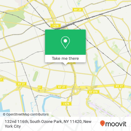 Mapa de 132nd 116th, South Ozone Park, NY 11420