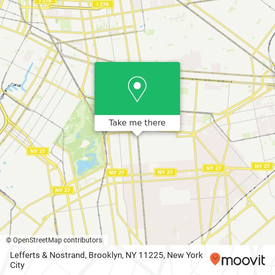 Lefferts & Nostrand, Brooklyn, NY 11225 map