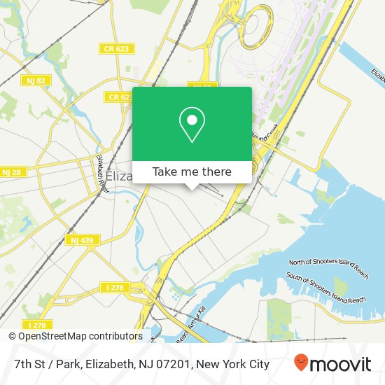 7th St / Park, Elizabeth, NJ 07201 map