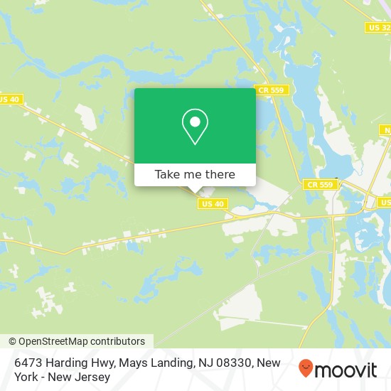 6473 Harding Hwy, Mays Landing, NJ 08330 map