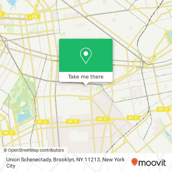 Mapa de Union Schenectady, Brooklyn, NY 11213