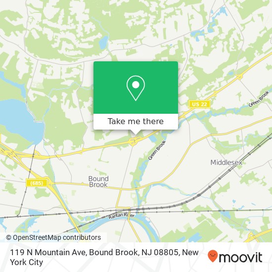 119 N Mountain Ave, Bound Brook, NJ 08805 map