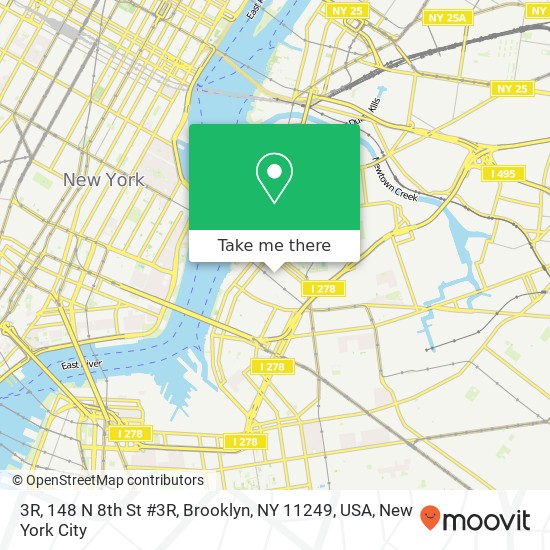 Mapa de 3R, 148 N 8th St #3R, Brooklyn, NY 11249, USA