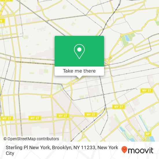Mapa de Sterling Pl New York, Brooklyn, NY 11233