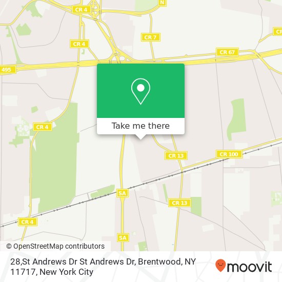 Mapa de 28,St Andrews Dr St Andrews Dr, Brentwood, NY 11717