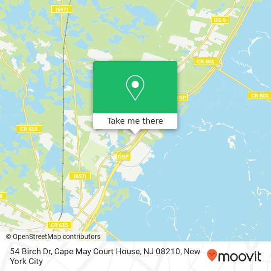 54 Birch Dr, Cape May Court House, NJ 08210 map