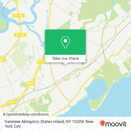 Mapa de Genesee Abingdon, Staten Island, NY 10308