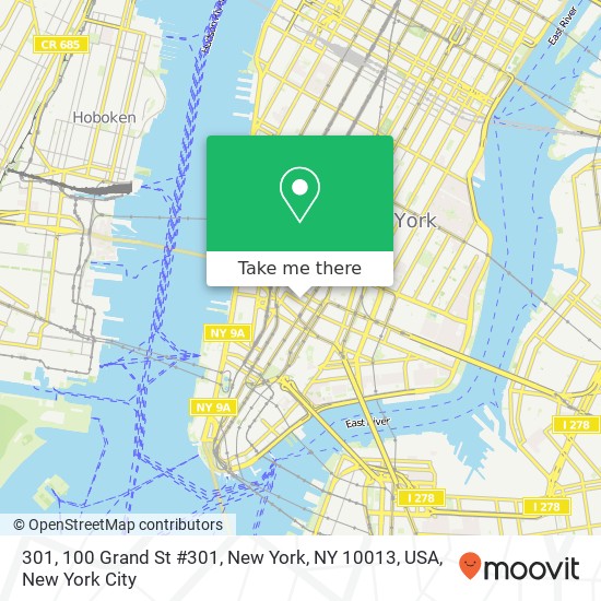 Mapa de 301, 100 Grand St #301, New York, NY 10013, USA