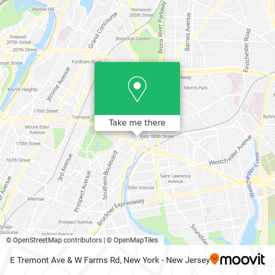 Mapa de E Tremont Ave & W Farms Rd