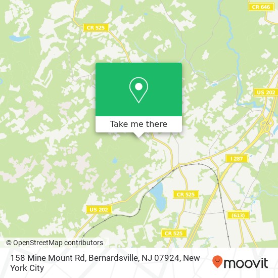 158 Mine Mount Rd, Bernardsville, NJ 07924 map