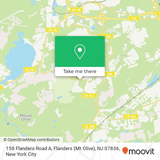 Mapa de 158 Flanders Road A, Flanders (Mt Olive), NJ 07836