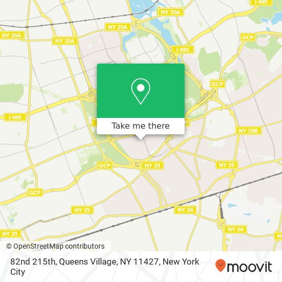 Mapa de 82nd 215th, Queens Village, NY 11427
