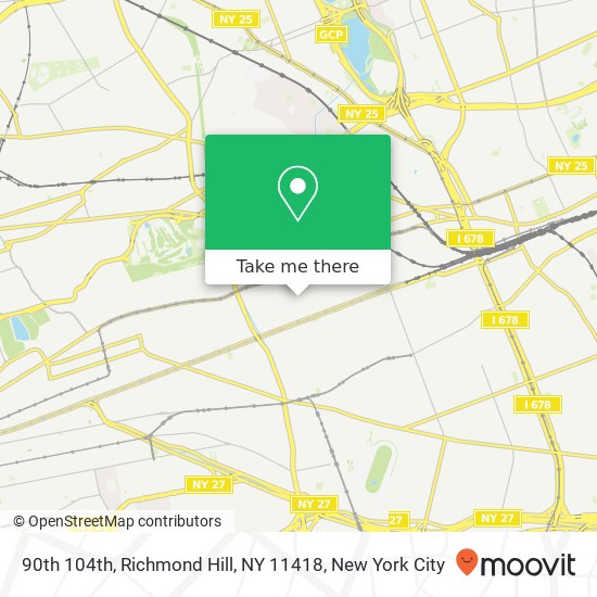 Mapa de 90th 104th, Richmond Hill, NY 11418