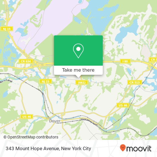 343 Mount Hope Avenue, 343 Mt Hope Ave, Rockaway, NJ 07866, USA map