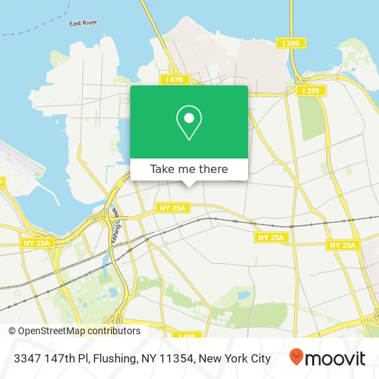Mapa de 3347 147th Pl, Flushing, NY 11354
