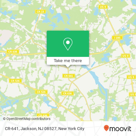 CR-641, Jackson, NJ 08527 map