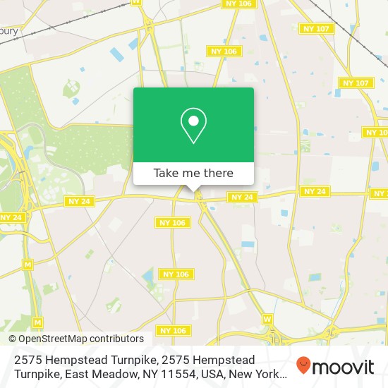 Mapa de 2575 Hempstead Turnpike, 2575 Hempstead Turnpike, East Meadow, NY 11554, USA