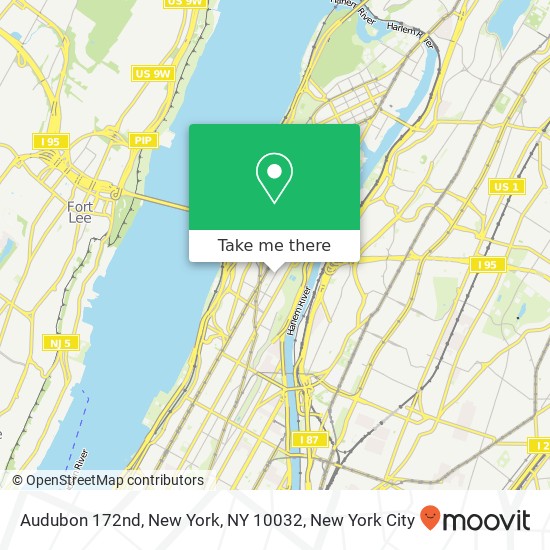 Mapa de Audubon 172nd, New York, NY 10032