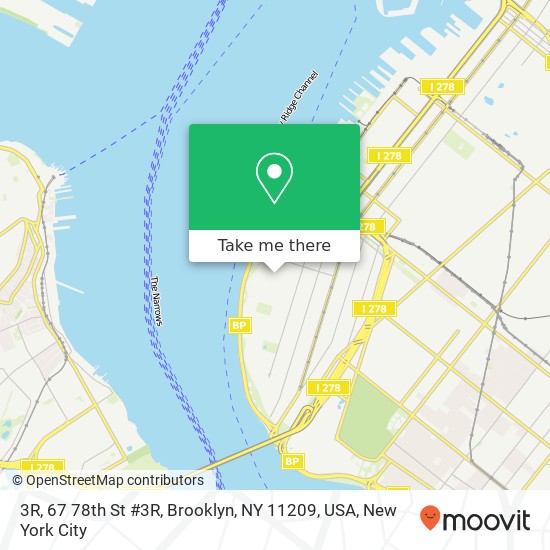 3R, 67 78th St #3R, Brooklyn, NY 11209, USA map