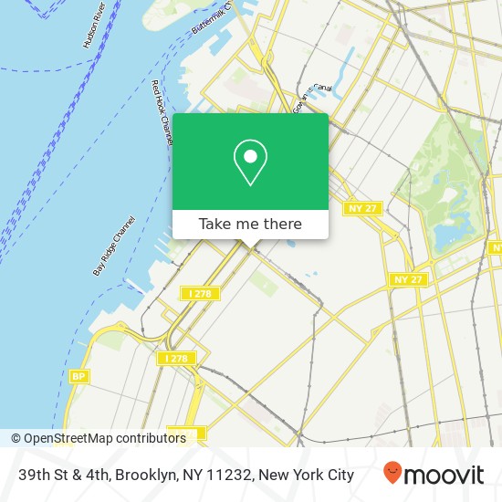 Mapa de 39th St & 4th, Brooklyn, NY 11232