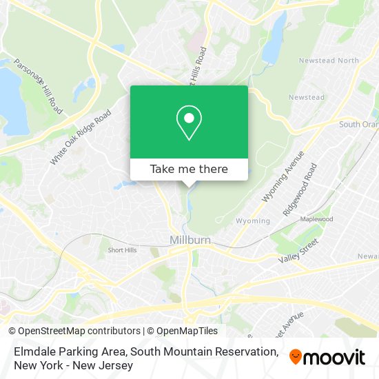 Elmdale Parking Area, South Mountain Reservation map
