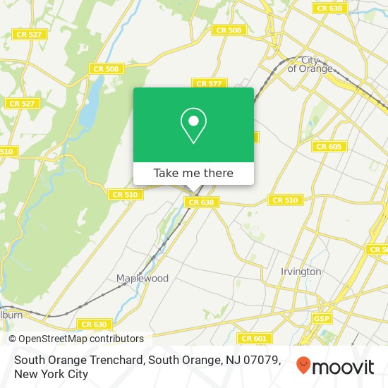 Mapa de South Orange Trenchard, South Orange, NJ 07079