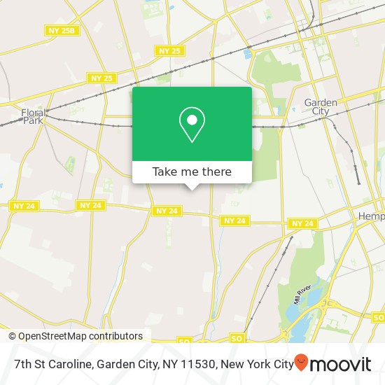 7th St Caroline, Garden City, NY 11530 map