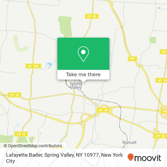 Mapa de Lafayette Bader, Spring Valley, NY 10977
