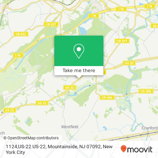 1124,US-22 US-22, Mountainside, NJ 07092 map