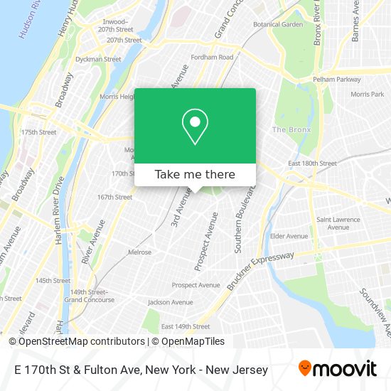 E 170th St & Fulton Ave map