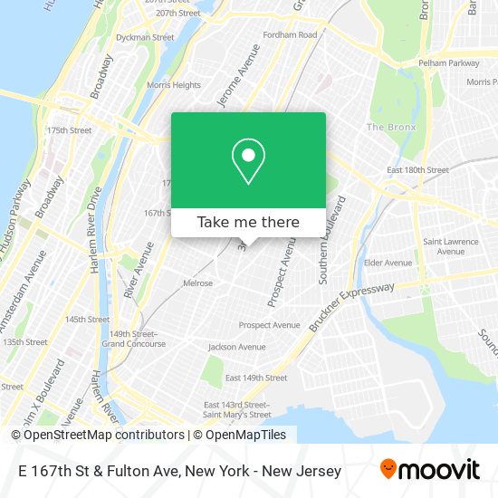 Mapa de E 167th St & Fulton Ave