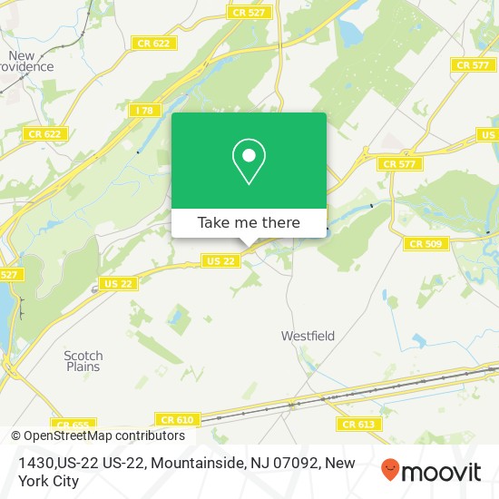 Mapa de 1430,US-22 US-22, Mountainside, NJ 07092
