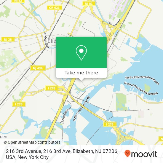 216 3rd Avenue, 216 3rd Ave, Elizabeth, NJ 07206, USA map